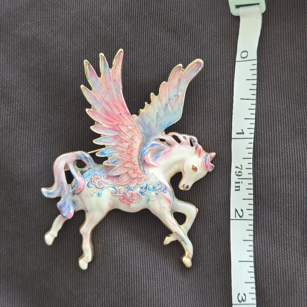 Whimsical Cloud Walker Unicorn Brooch Pin Whimsigoth Unicorn